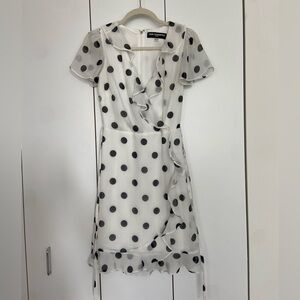 Karl Lagerfeld Black and White Polka Dot Dress